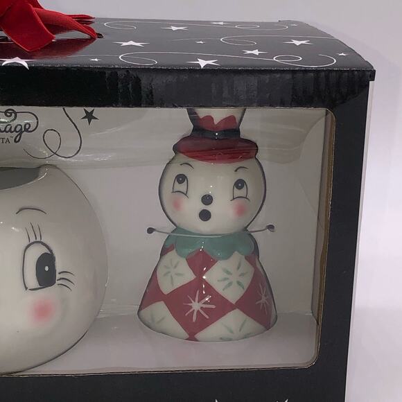 Johanna Parker Carnival Cottage Snowman Bell & Mug Set Christmas New - Picture 3 of 3